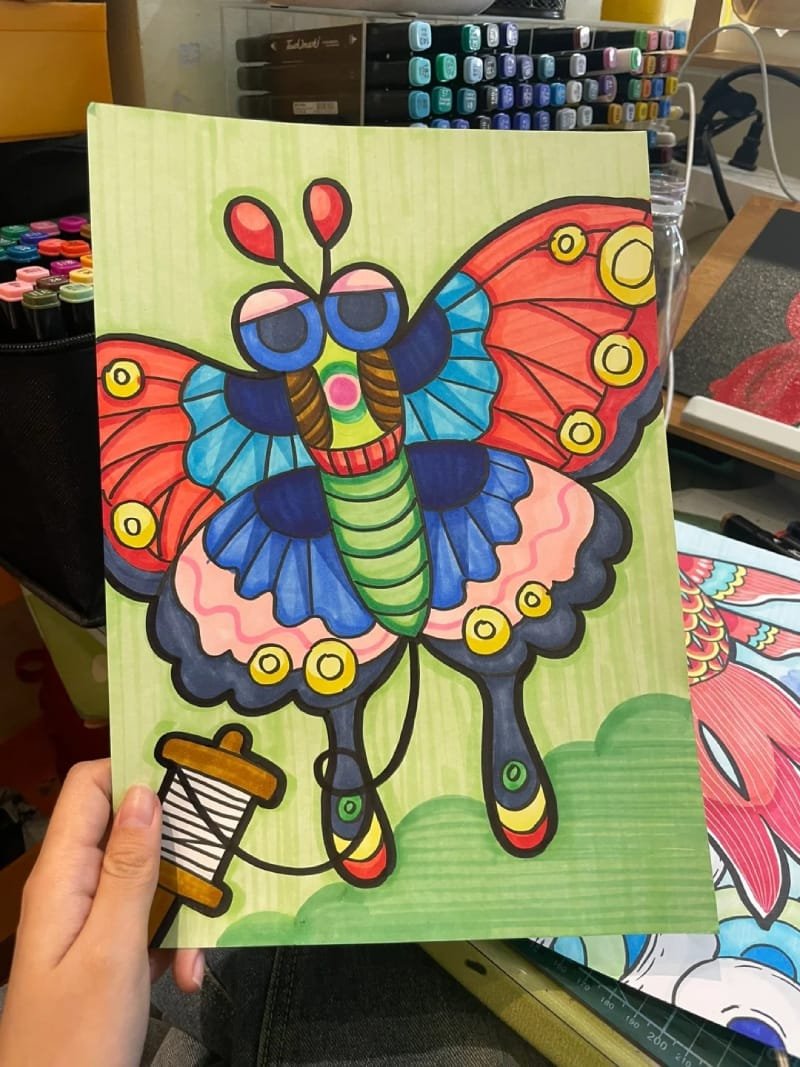 vẽ tranh thả diều đẹp 21