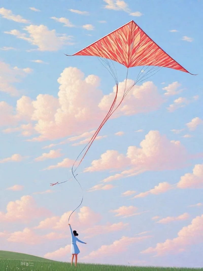 vẽ tranh thả diều đẹp 22