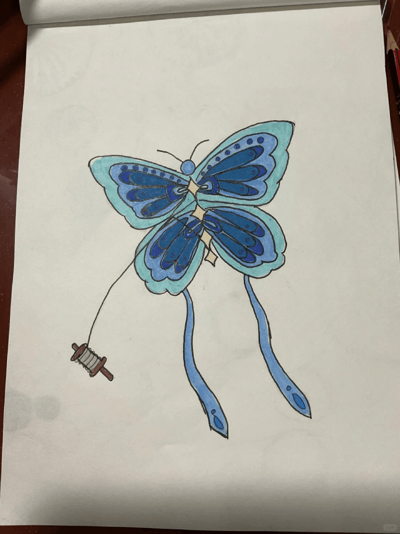 vẽ tranh thả diều đẹp 3