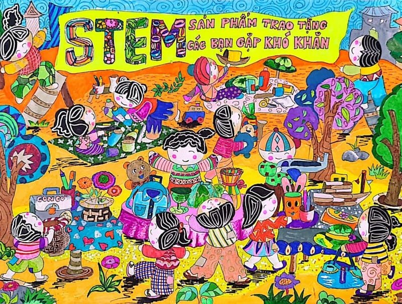 vẽ tranh thiếu nhi làm nghìn việc tốt 16