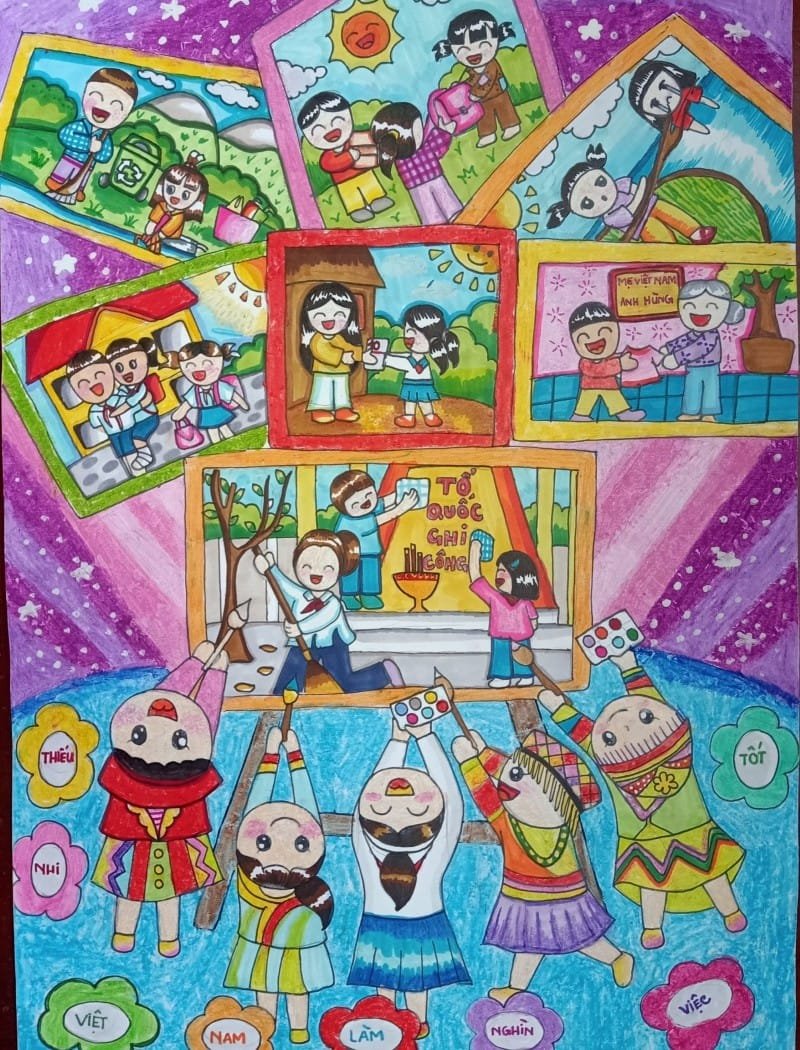 vẽ tranh thiếu nhi làm nghìn việc tốt 17