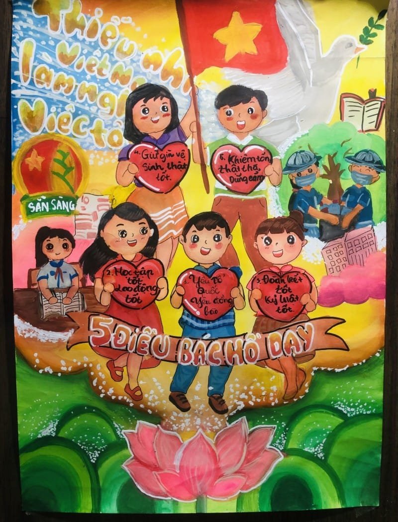 vẽ tranh thiếu nhi làm nghìn việc tốt 18