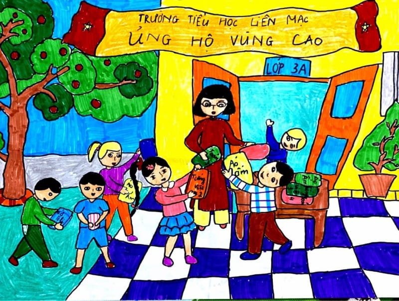 vẽ tranh thiếu nhi làm nghìn việc tốt 19