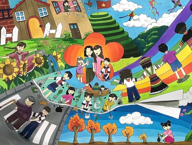 vẽ tranh thiếu nhi làm nghìn việc tốt 23