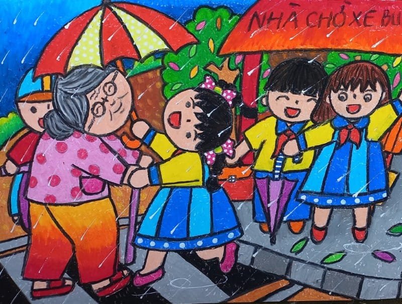 vẽ tranh thiếu nhi làm nghìn việc tốt 29