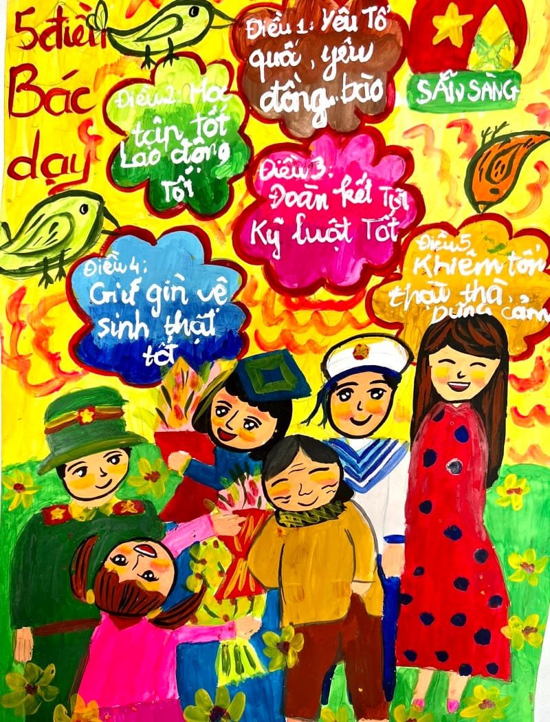 vẽ tranh thiếu nhi làm nghìn việc tốt 7