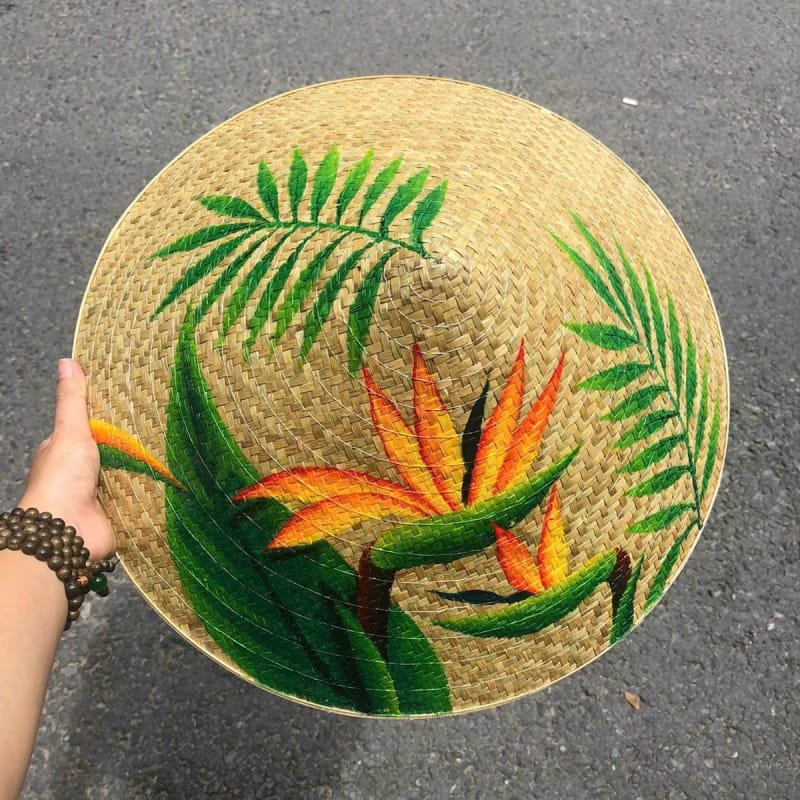 vẽ tranh trên nón lá 13