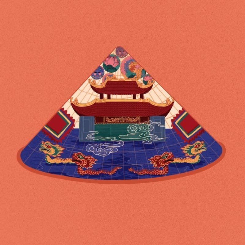 vẽ tranh trên nón lá 7