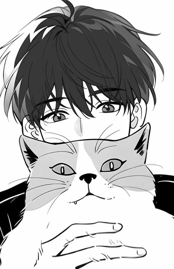 ảnh anime đen trắng