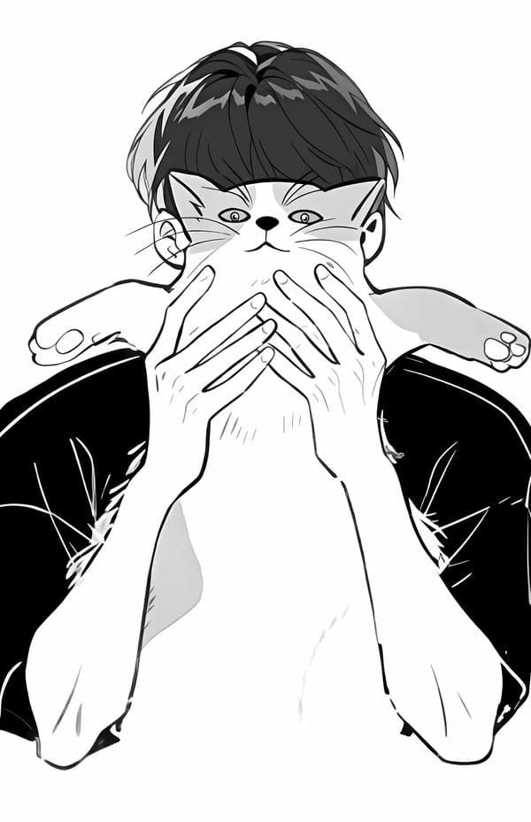 ảnh anime nữ trắng đen