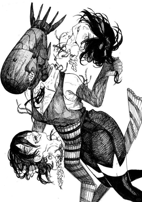 ảnh anime trắng đen (13)