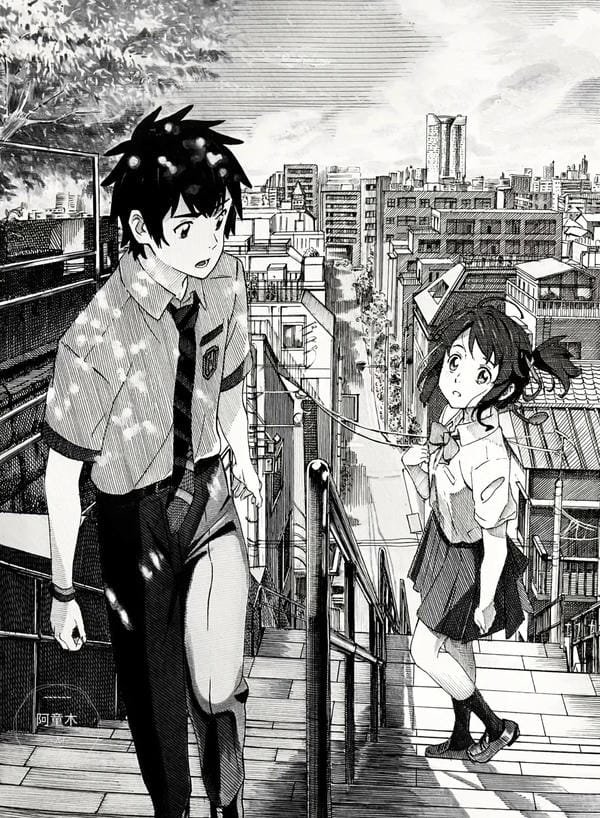 ảnh anime trắng đen (15)