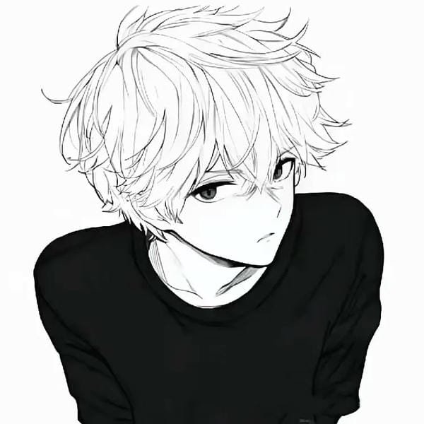 ảnh anime trắng đen (17)