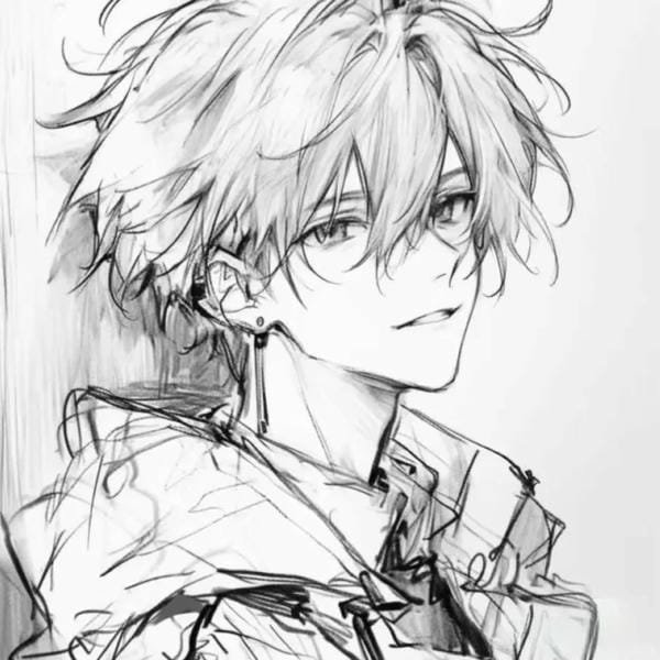 ảnh anime trắng đen (22)