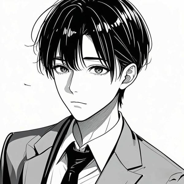 ảnh anime trắng đen (9)