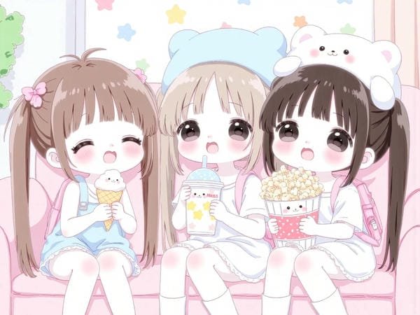 ảnh nhóm bạn thân 3 người anime (20)