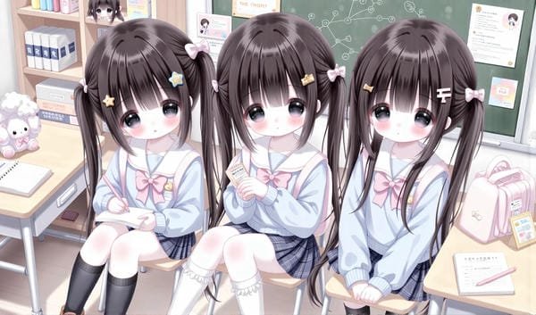 ảnh nhóm bạn thân 3 người anime (21)