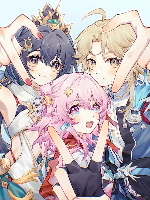 ảnh nhóm bạn thân 3 người anime (23)