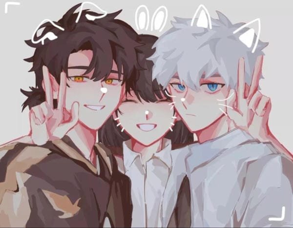 ảnh nhóm bạn thân 3 người anime (24)