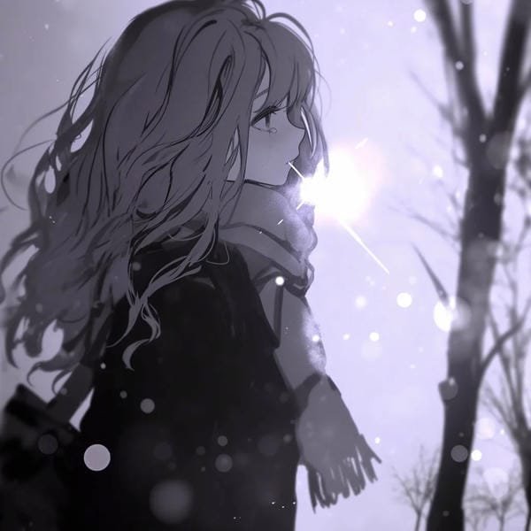 anime buồn khóc trắng đen (11)