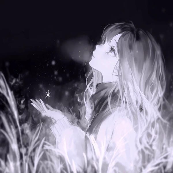 anime buồn khóc trắng đen (16)