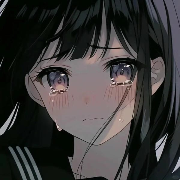 anime buồn khóc trắng đen (19)