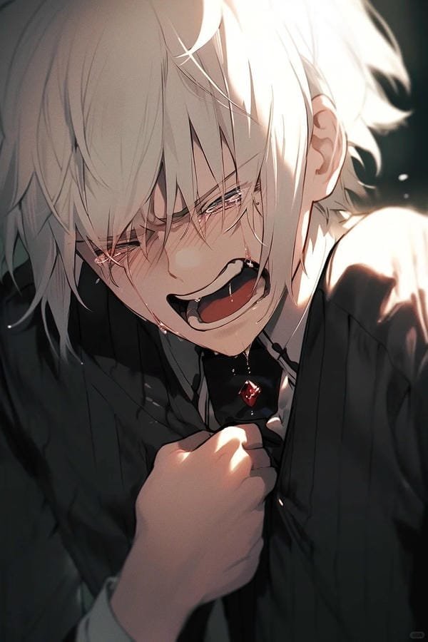 anime buồn khóc trắng đen (21)