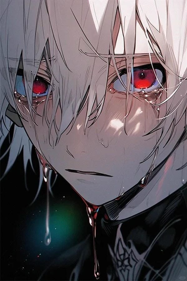 anime buồn khóc trắng đen (24)