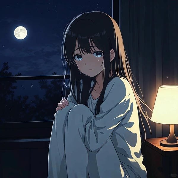 anime buồn khóc trắng đen (28)