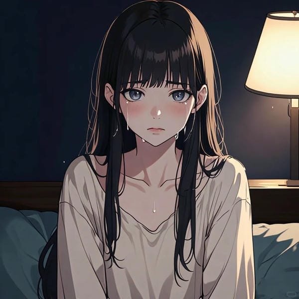 anime buồn khóc trắng đen (29)