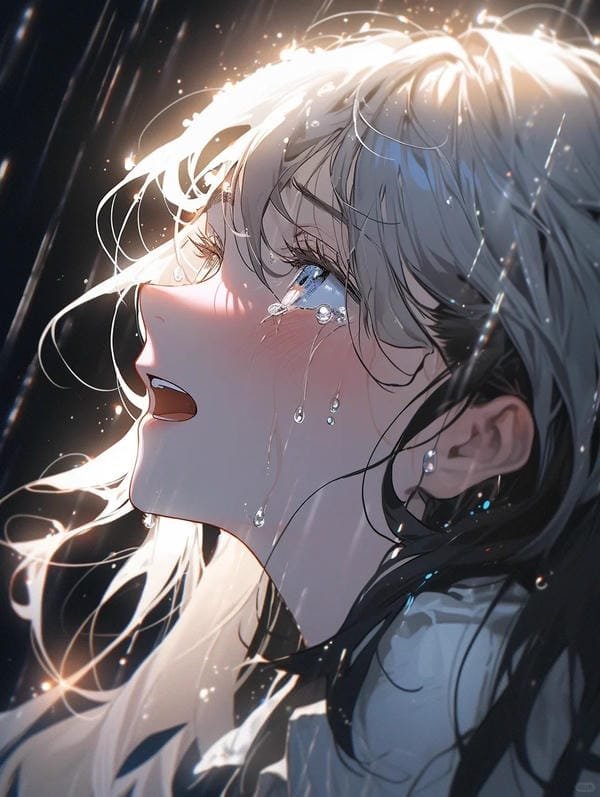 anime buồn khóc trắng đen (31)