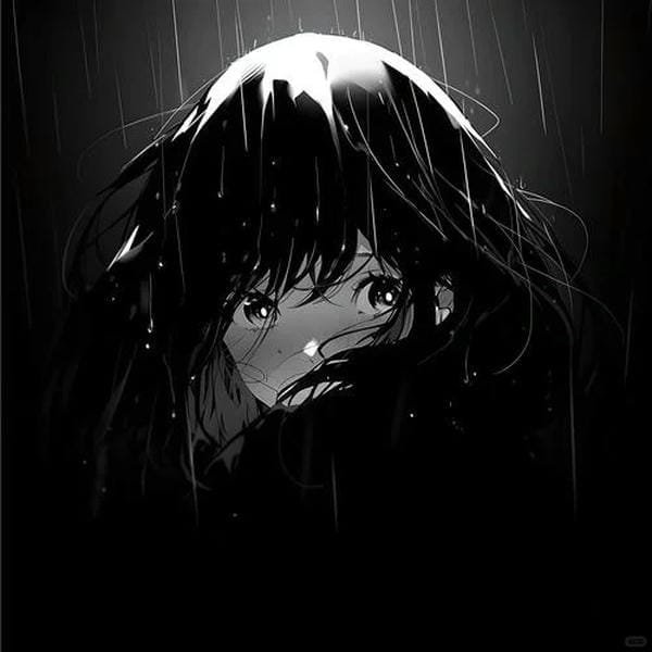 anime buồn khóc trắng đen (6)