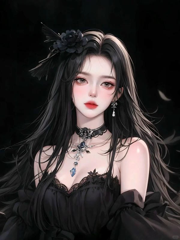 anime nữ tóc đen lạnh lùng (12)