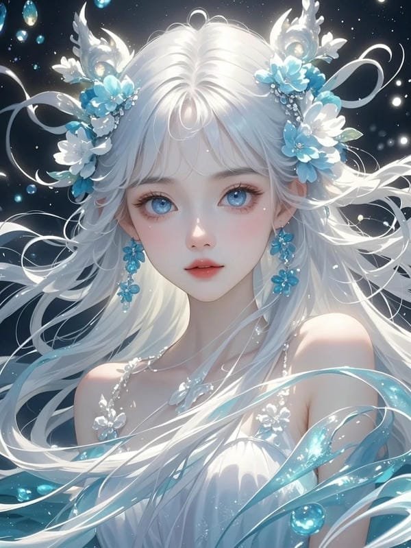 anime nữ tóc trắng (15)