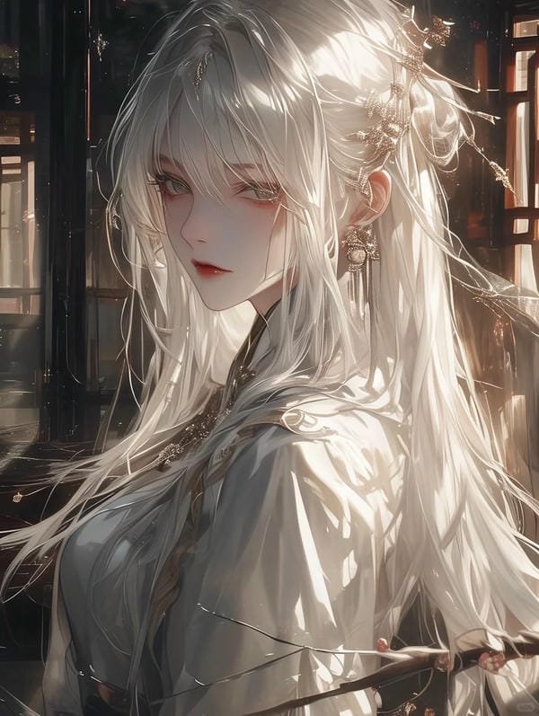 anime nữ tóc trắng lạnh lùng (17)