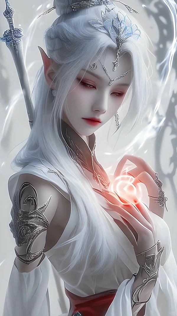 anime nữ tóc trắng lạnh lùng (2)