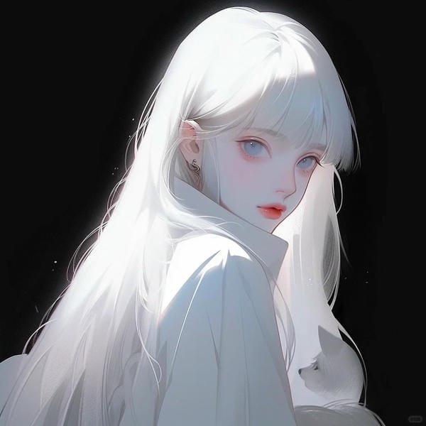 anime nữ tóc trắng lạnh lùng (32)