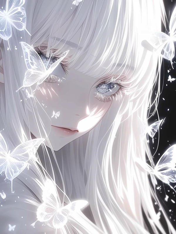 anime nữ tóc trắng lạnh lùng (34)