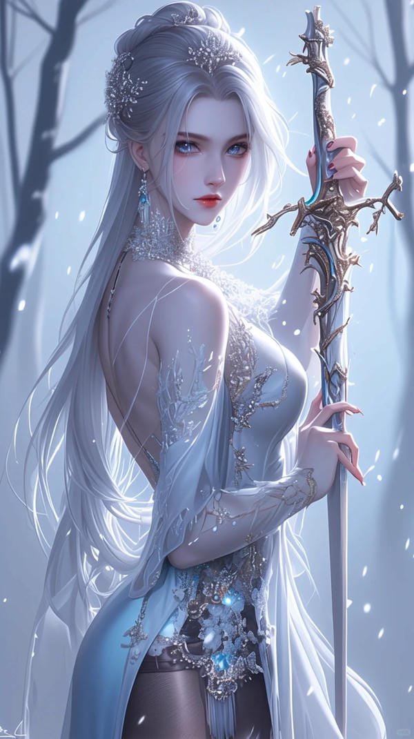 anime nữ tóc trắng lạnh lùng (6)