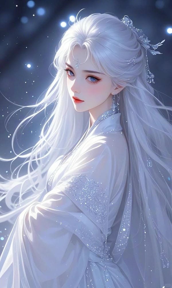 anime nữ tóc trắng lạnh lùng (8)