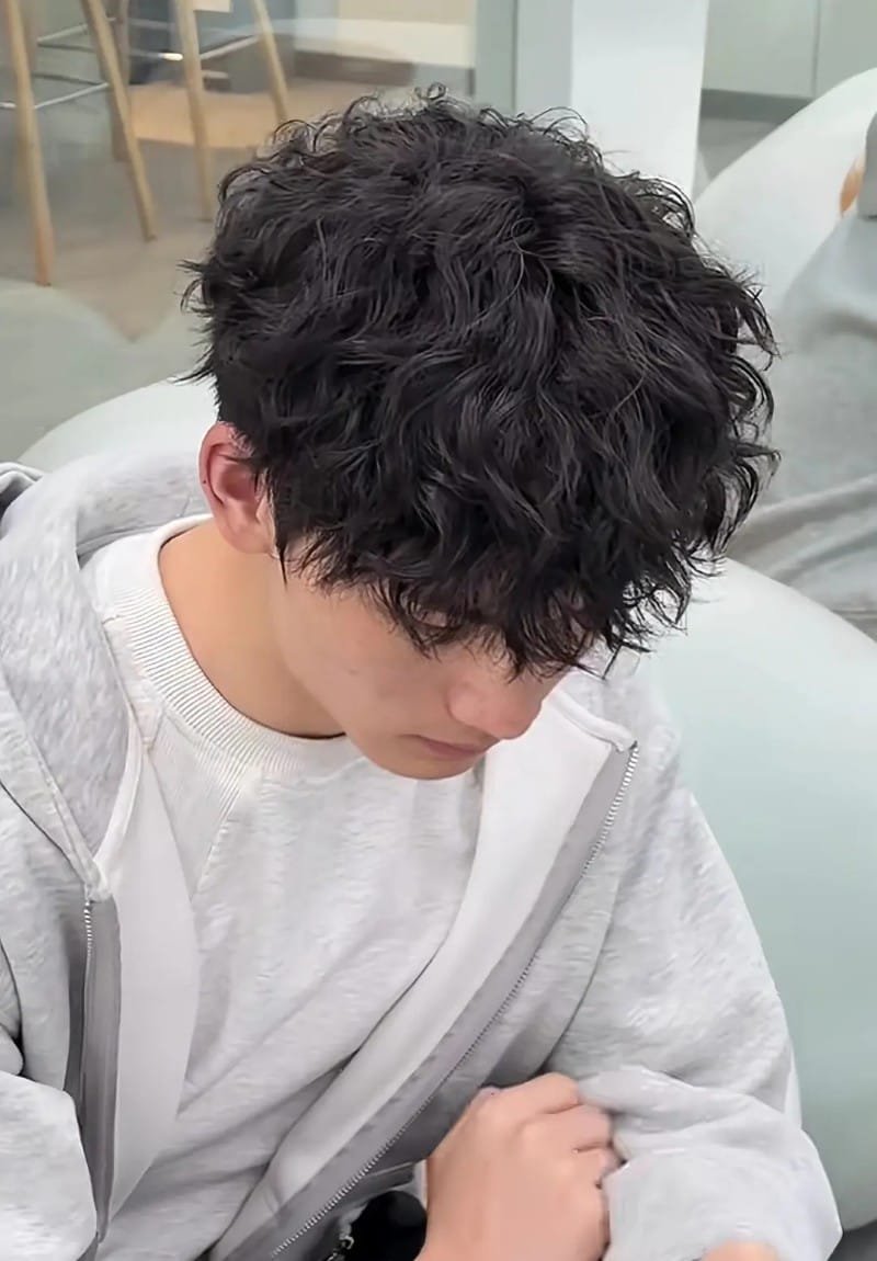 kiểu tóc ruffled nam