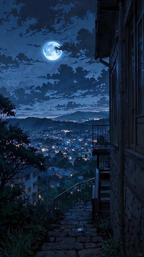 phong cảnh anime đêm (5)