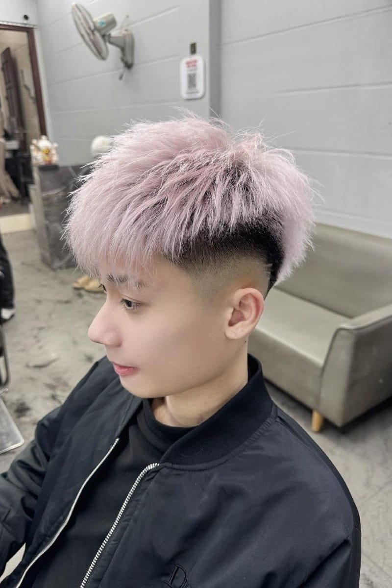 tóc layer bung nam gáy nhọn