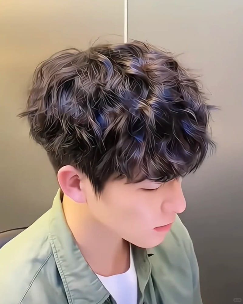 tóc uốn nam layer