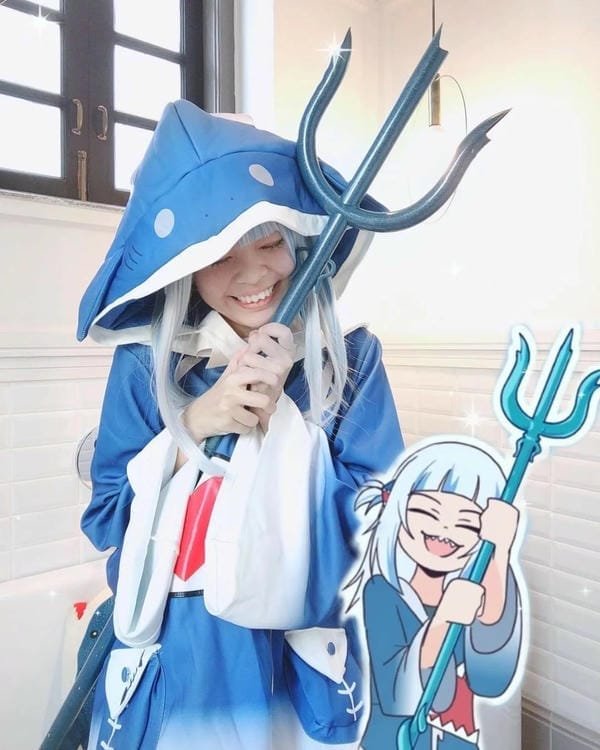 yaoyaoqwq gawr gura cosplay (23)